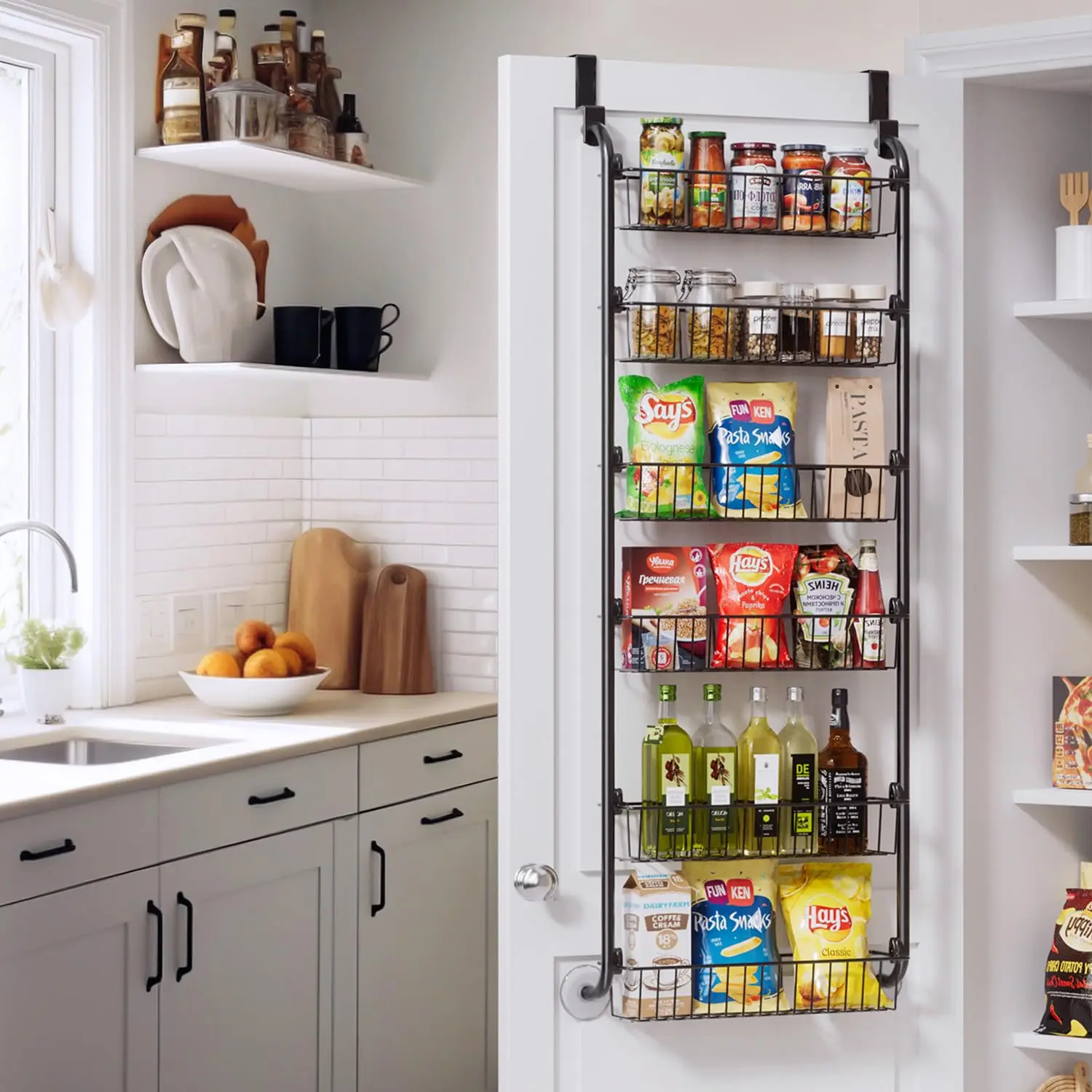 Over The Door Pantry Organizer,Heavy-duty Metal Over The Door Organizer ...