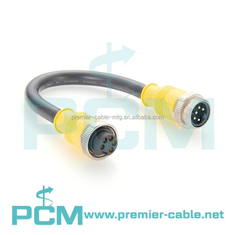 DeviceNet Mini-Change Male to Female 7/8 inch Interbus PVC Trunk Cable Assembly manufacture