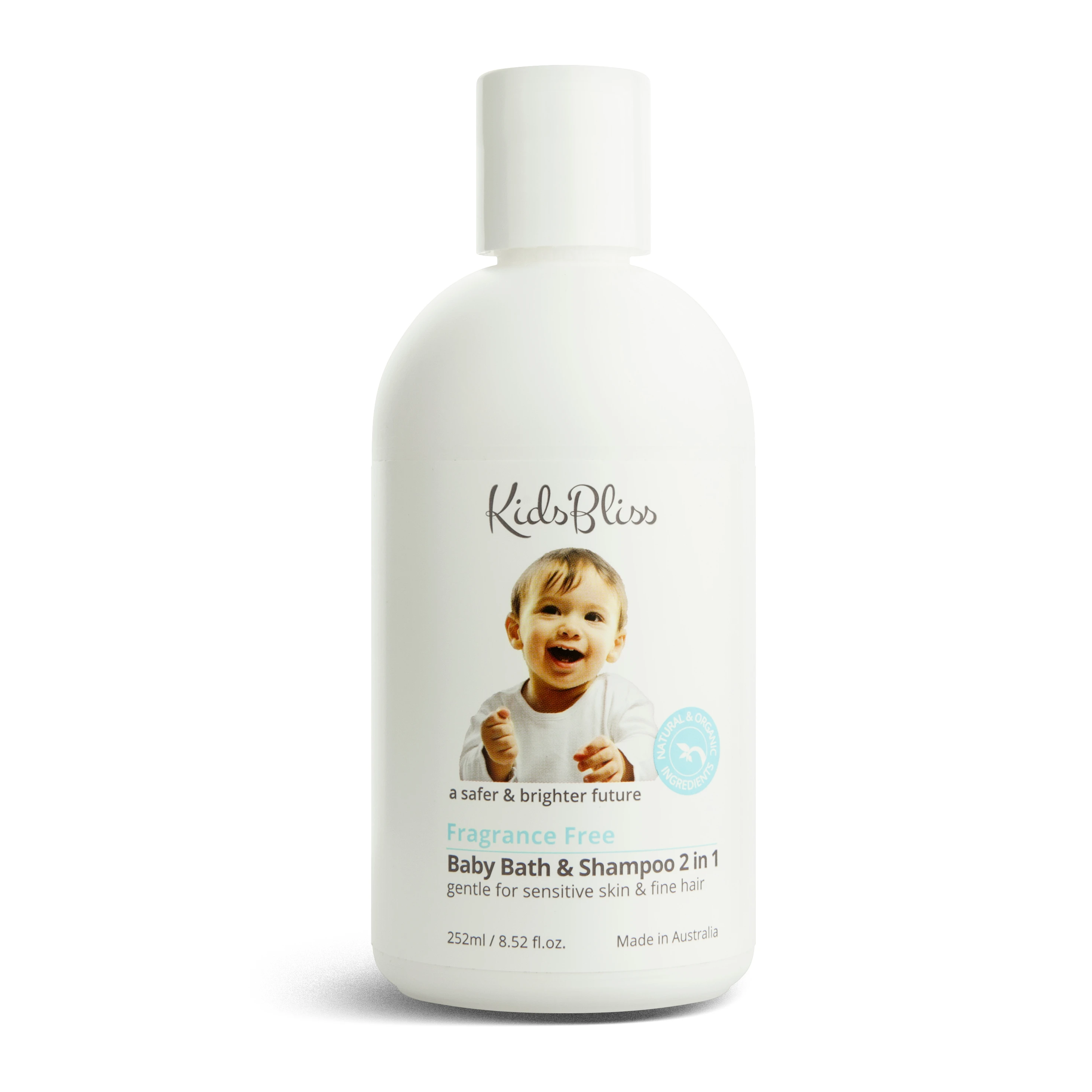 Lår bånd serviet Kidsbliss - Baby Bath & Body Wash And Shampoo 2 In1- Fragrance Free - australian Certified Organic (aco) - 252ml - Pure Natural - Buy Liquid Soap  + Baby Bath + Body Wash +