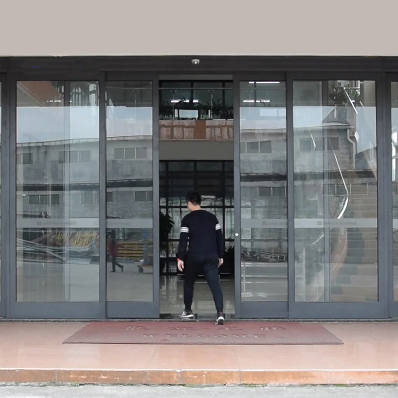 Top Brand Automatic Electric Framed Tempered Glass Door for Commercial Building Entry Modern Design for Mall Office Office Use
