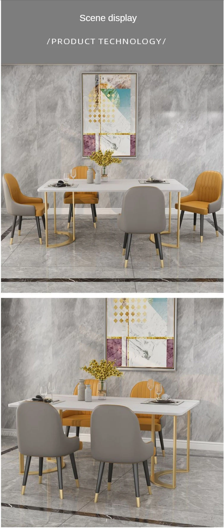 New Material Marble Set 6 Seater Dining Table