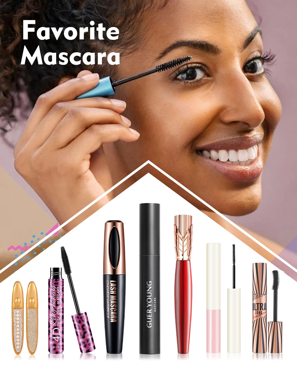 Custom Private Label Waterproof Mascara Volumizing 4d Silk Fiber Makeup