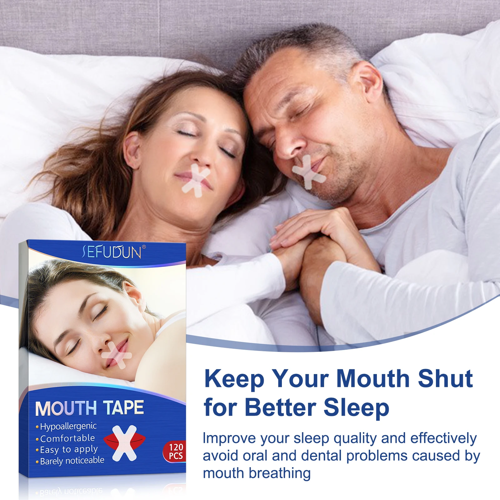 Oem Advanced Gentle Mouth Tape Sleep Strip Better Improved Nighttime Sleeping And Snoring Relief