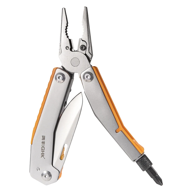 Latest Design 7 in 1 Full Locking Outdoors High Quality Self Load Socket Multitool Pliers with Screwdrivers