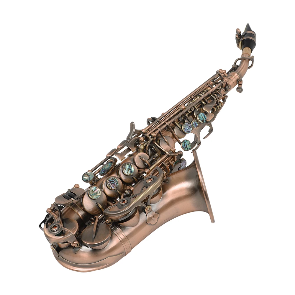 管楽器・吹奏楽器 S LADE designed by USA soprano sax New Style SLADE Tide Music Retro Bb Handmade Small Curve Soprano