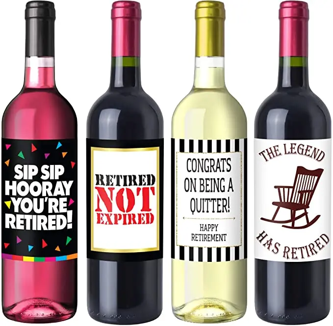 Happy Birthday Wine Label Sticker Personalized Customized Party Gift Favor Decor 