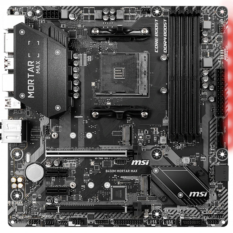 Rgb Mortar Max B450 Msi B450m Mortar Max Socket Am4 Ddr4 Gaming