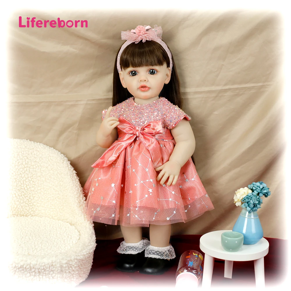Lifereborn リアルな手作りリボーンベビー人形 22インチ 女の子用ギフト