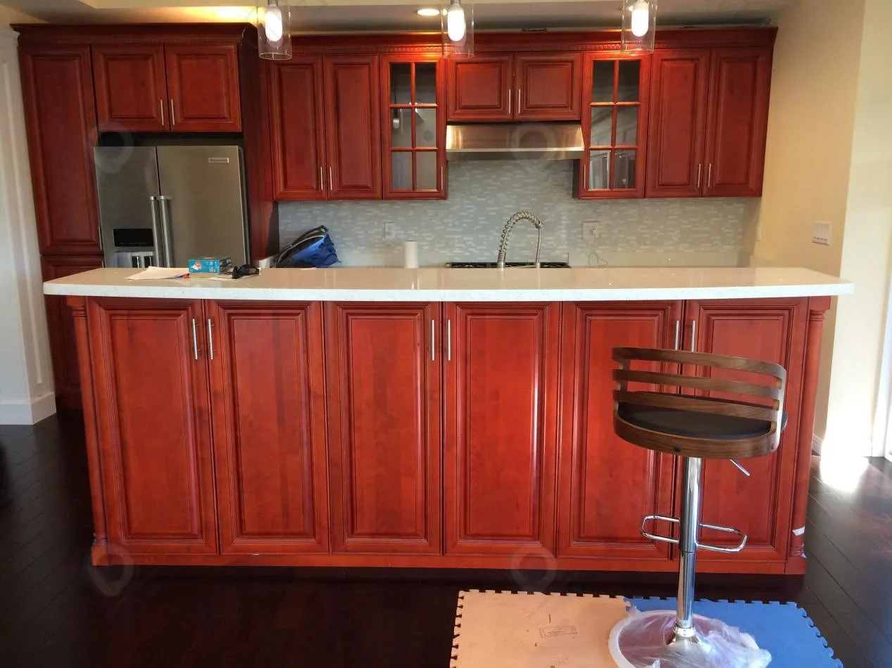 Cbdmart Cabinet Modular Modern Shaker Style Solid Wood Walnut Kitchen ...