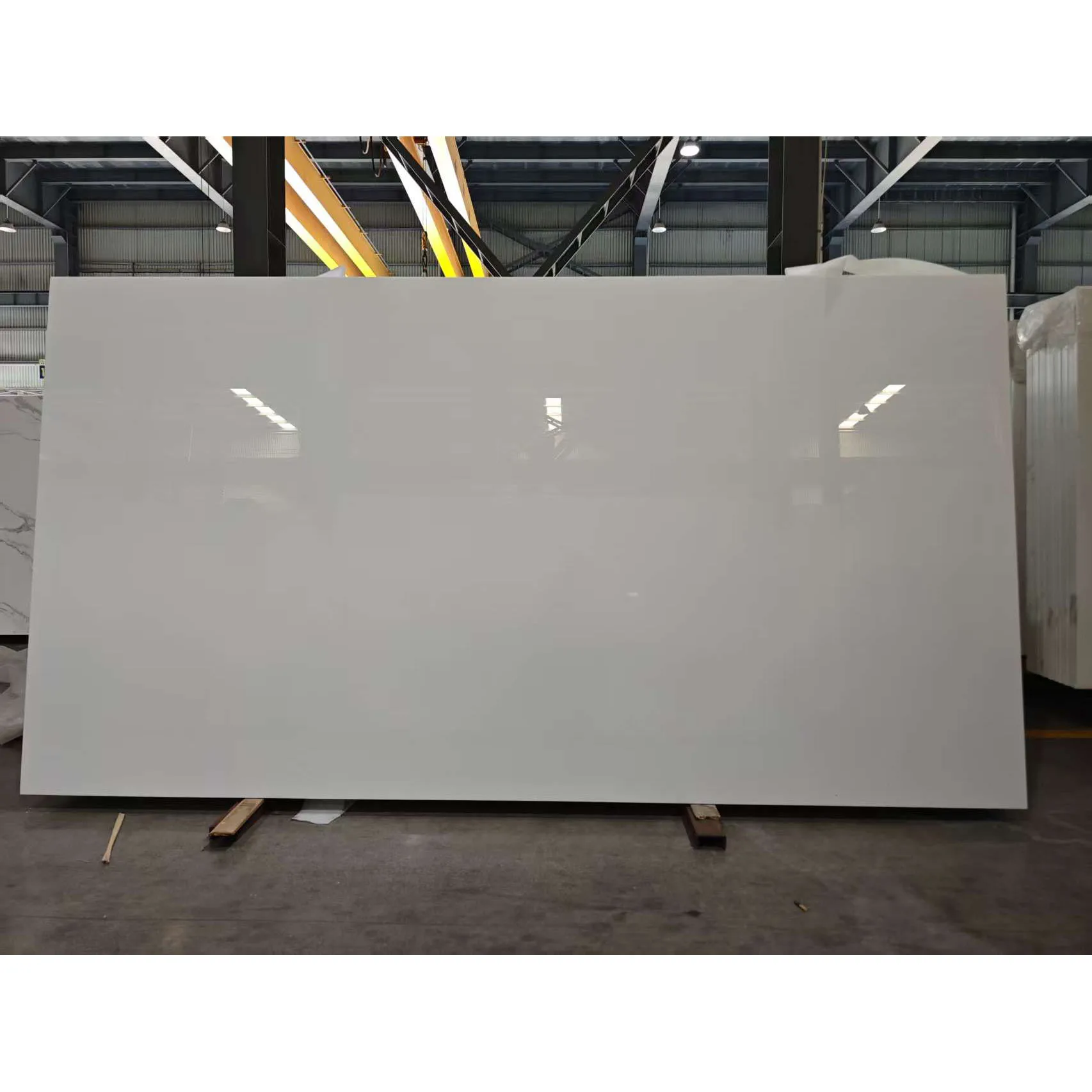 Simple Design Pure White Nano Glass Slabs Polished Artificial Marble Slabs Nano Crystallized Glass Stone for Kitchen Countertop