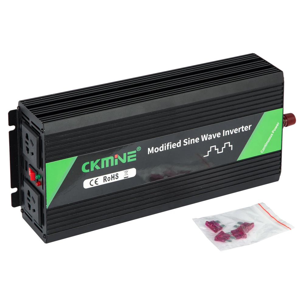 CKMINE 3000W dc 12V 24V 48V to ac 230V 220V 240V 120V 110V 100V power inverter modified sine wave charger car converter