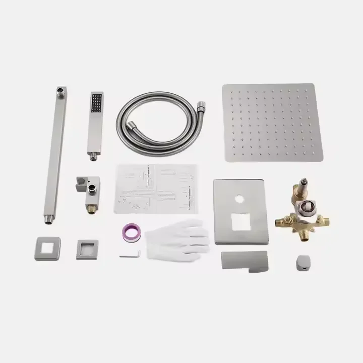 Factory Cheap Price High Good Quality Wall Mount Bathroom Waterfall Shower Faucets Set in Chrome Hot Sales Bathroom Fixture