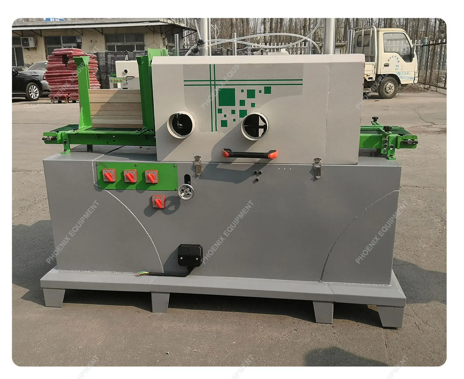 Wooden Strip Sanding Machine with Four Chamfers and Moving Four Sides ...