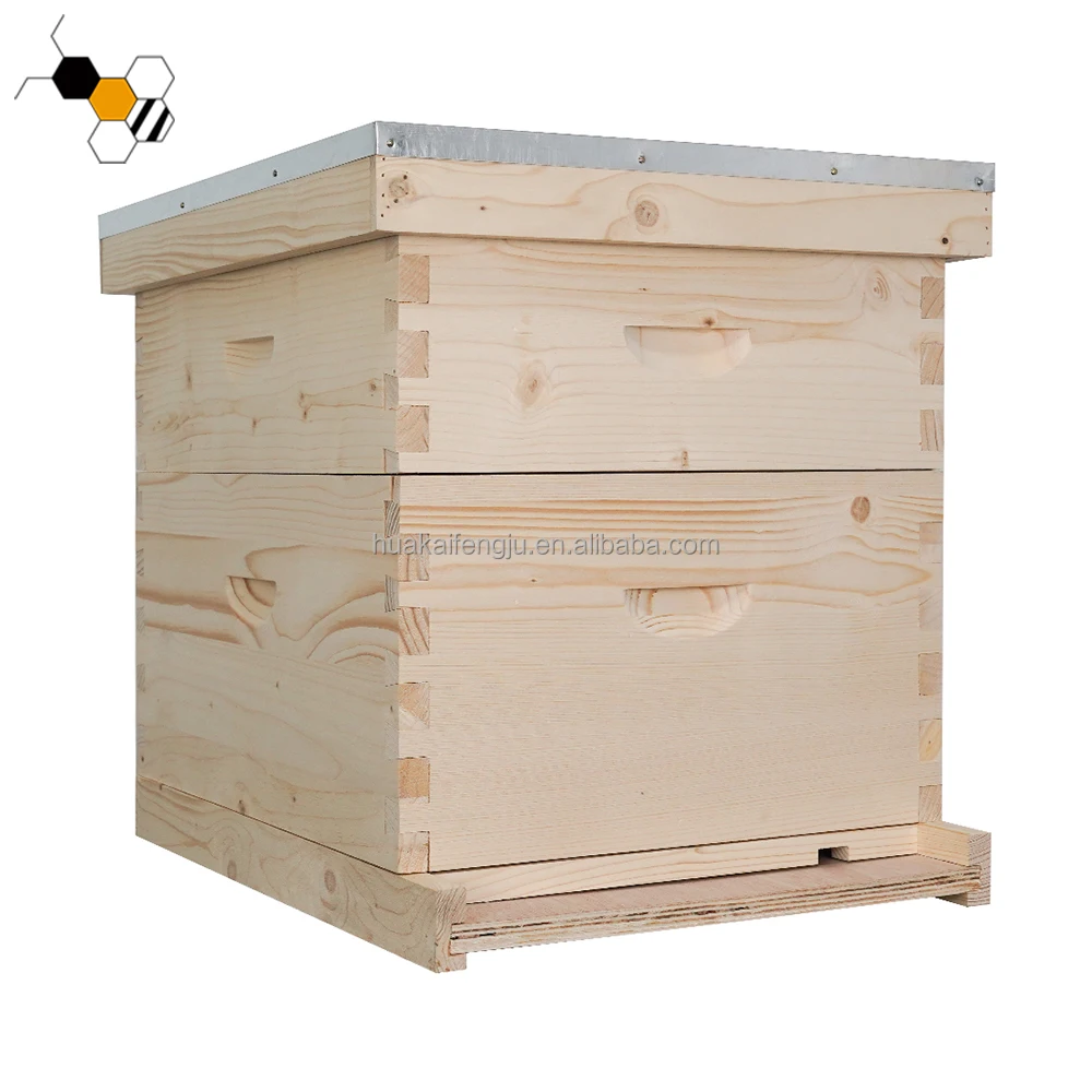 Bee Keeping Langstroth Wood Box Wooden Custom Bee Hive Box 10 Frame For ...