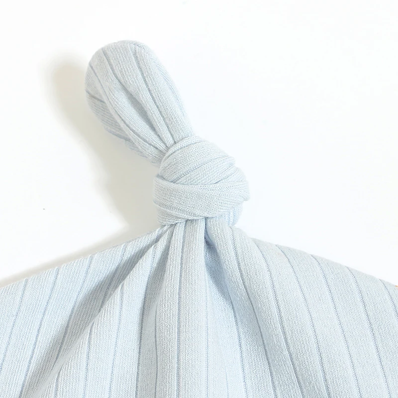 Оптовая продажа повседневные зимние теплые вязаные детские шапки с узлом зимняя шапка для