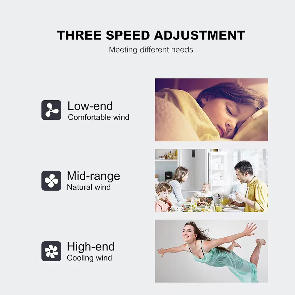 Easy Install Mini Socket Fan Dimmable 3 Wind Speeds Remote Control Base Enclosed E27 Ceiling Fan for  Bedroom Kitchen
