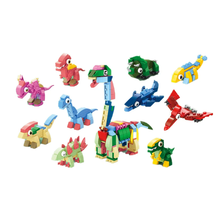 LELEBROTHER Building Blocks 371PCS Jurassic Dinosaur Puzzle