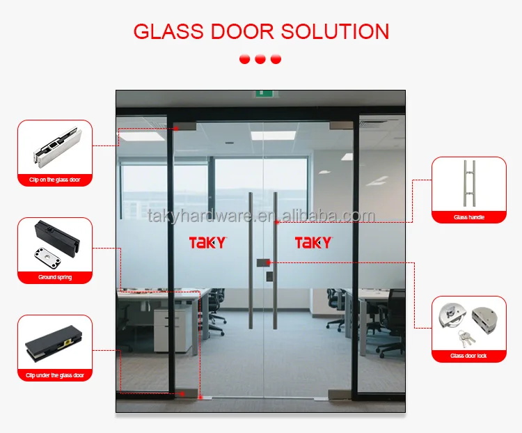 TK-H013M Bearing Concealed Wood Door Closer Invisible Pivot Hinge Hidden Floor Spring Hydraulic Door Closer