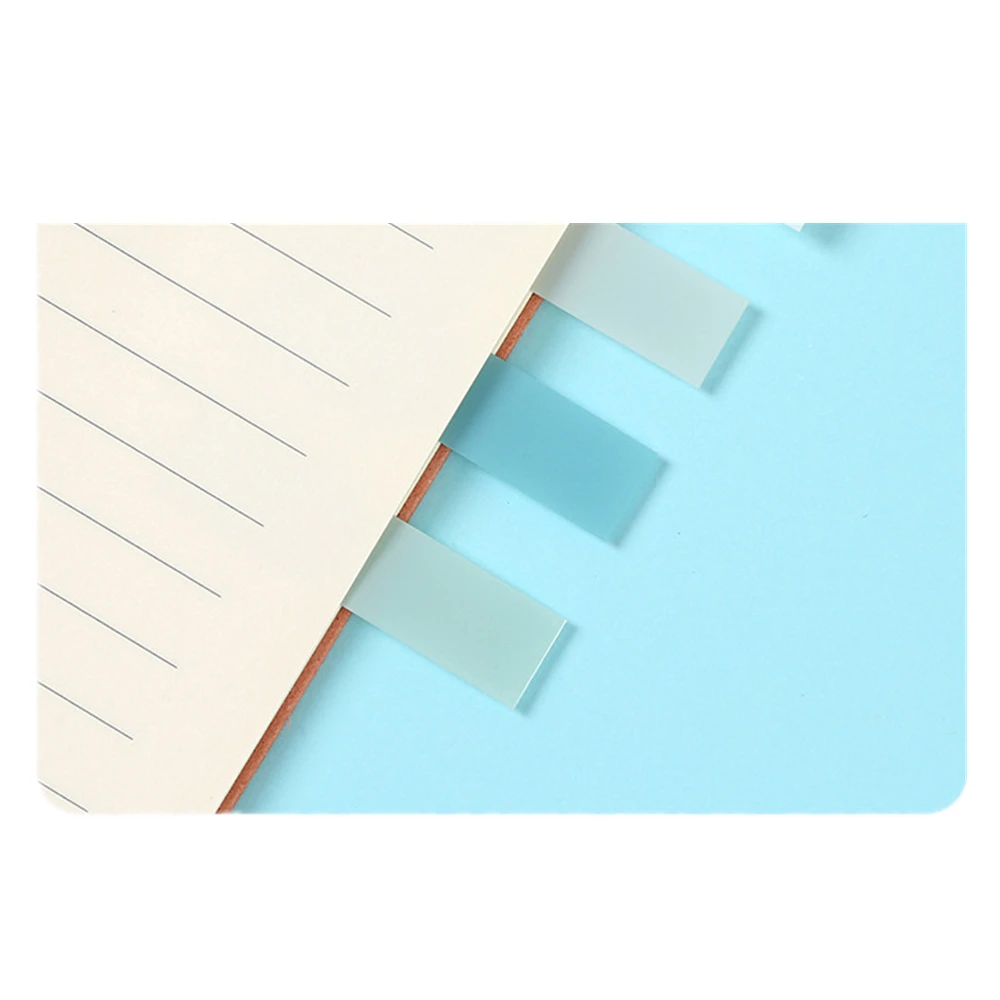 Morandi Color PET Index Paste With PP Ruler Notes Writable Students Can Tear the Notepad Custom Book Label Transparent Tabs