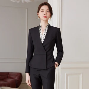 2026 Women's Long Sleeve Lapel Button Wholesale New Style Jacket Tops Elegant Office Ladies Suit