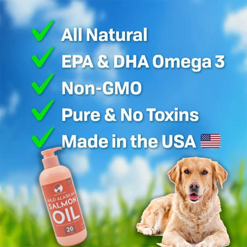 Customization 100% Wild Natural Salmon Fish Oil Helps Dogs Maintain Healthy Skin and Coat Healthy With Omega-3