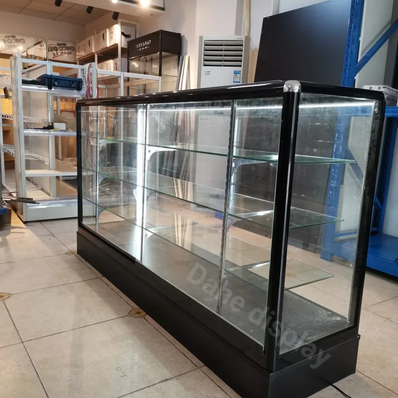 Retail Shop Furniture Lockable Glass Display Showcase With Led Light Extra Vision Display Cases 5211