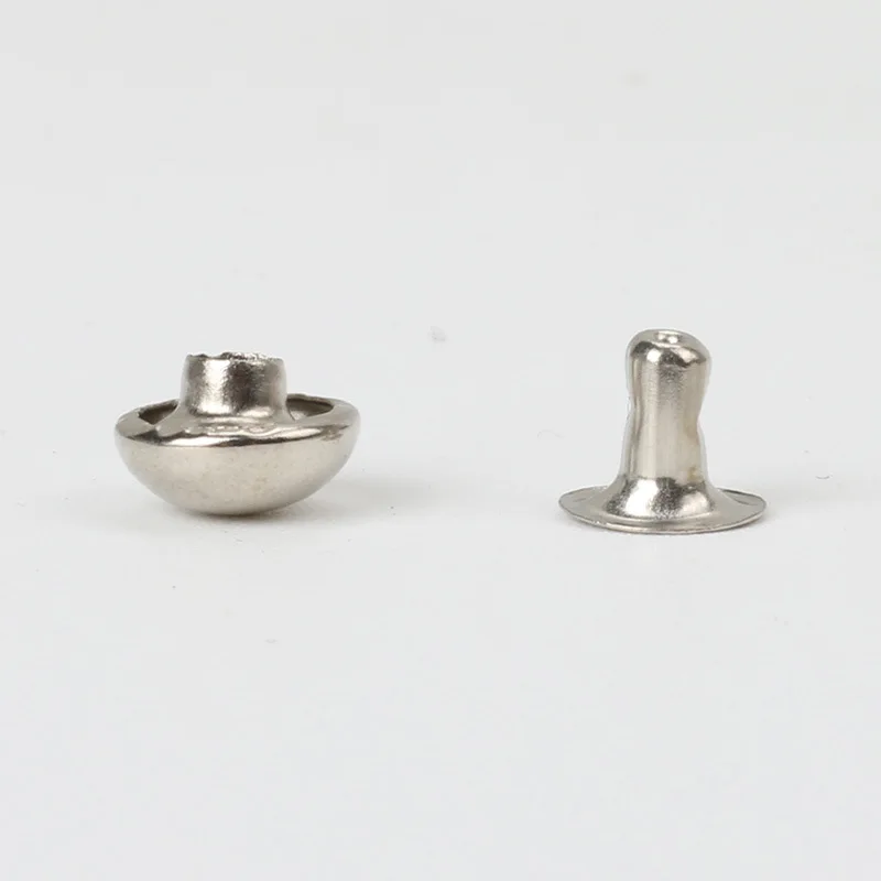 Высококачественные заклепки с плоской головкой двухсторонние латунные двойные в форме гриба двойная заклепка для одежды и кожи