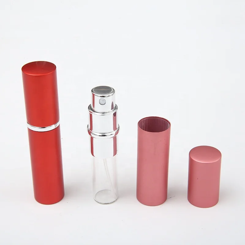 Unique Design Minimalist 5 ml 6ml 8ml Aluminum Perfume Decant Bottle Custom Logo With Packaging