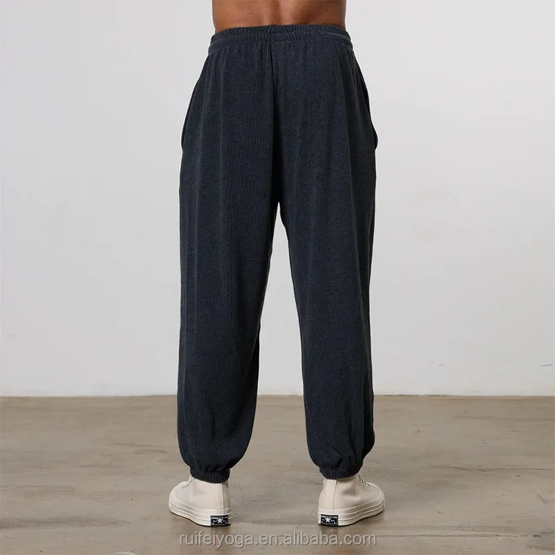 OEM Custom Logo Polyester Lightweight Elastic Waist Running Sports Oversized Bodybuilding Baggy Sweat Jogger Pants for Men