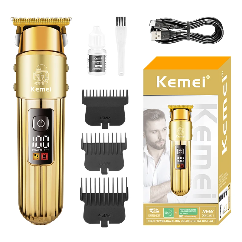 KEMEI Km-2262 Professionel salon-hårtrimmer Elektrisk hårklippermaskine Powertrimmere og -klippere