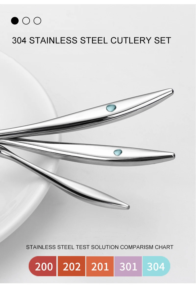 Luxury Stainless Steel 304 Durable Wedding Party Cutlery Set Customized