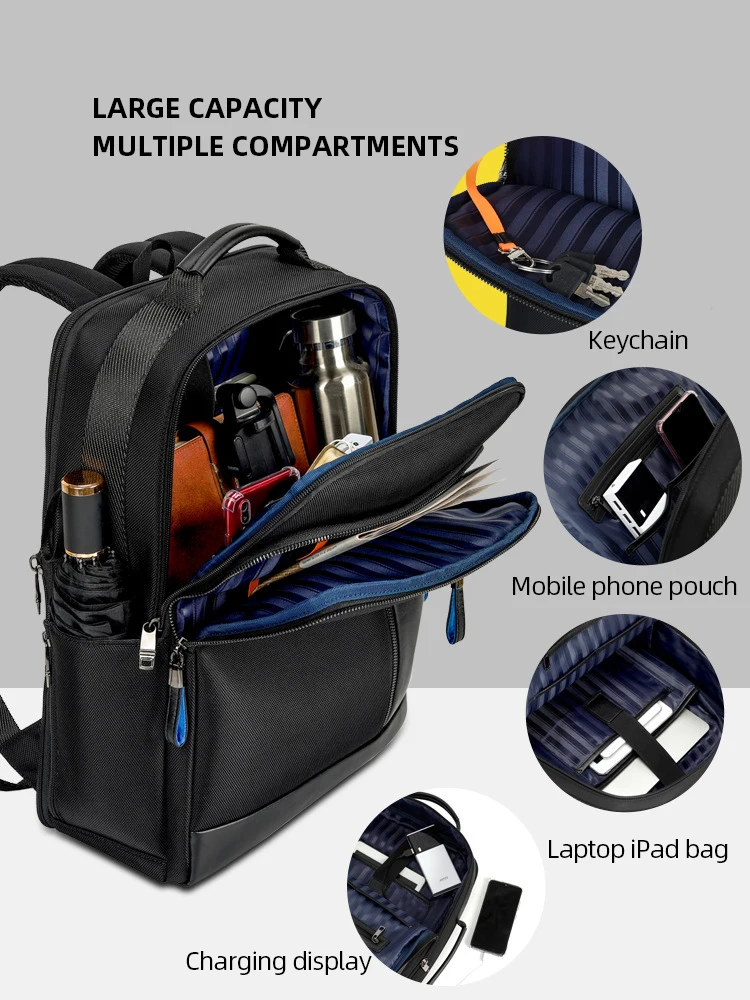 Functional Computer Backpack Computer Laptop Backpack College Backpack With Usb For Men Customized ...