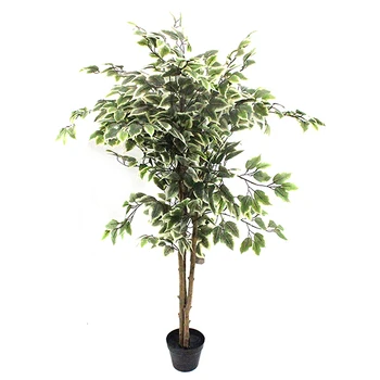 Home office floor decorative 120cm small bonsai artificial banyan tree with pot