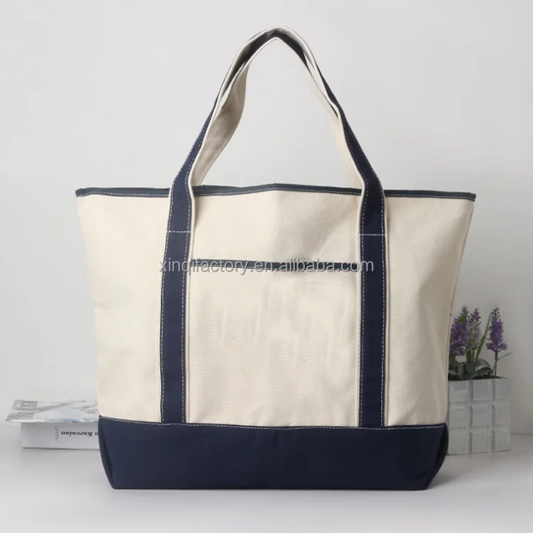 Extra Heavy-weight Large Personalized Boat Tote Cotton Canvas Tote Bag ...