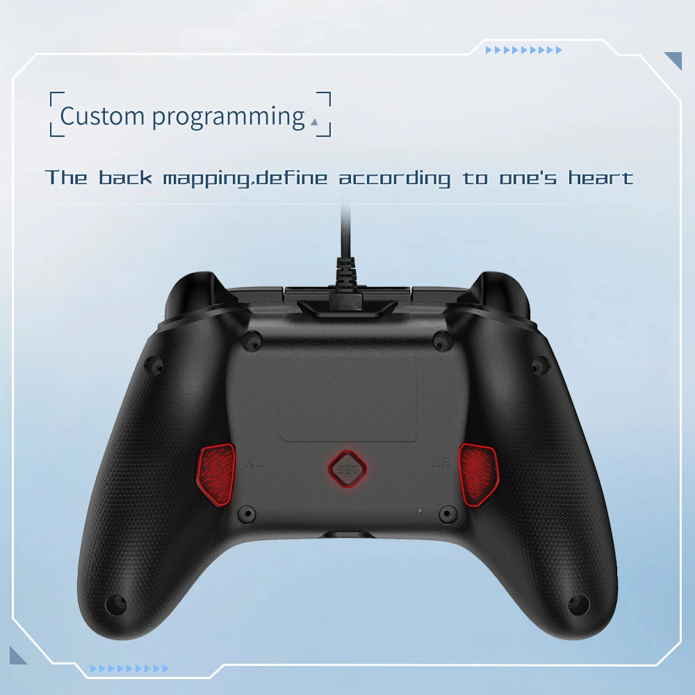 6IN1 Wired Controller for Gaming Compatible With P3 Android PC360TVbox Raspberry Pi With Turbo Shock Features Joystick Use