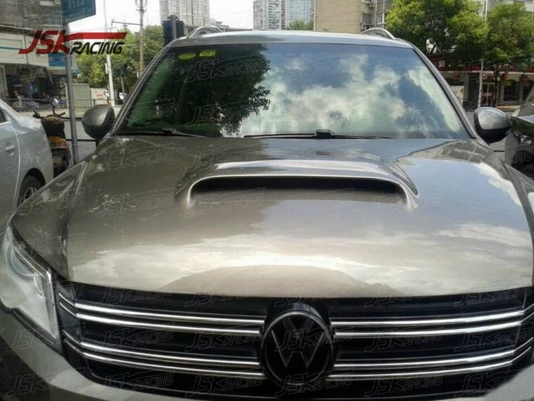 CARBON FIBER HOOD BONNET WITH HOLE for VW TIGUAN