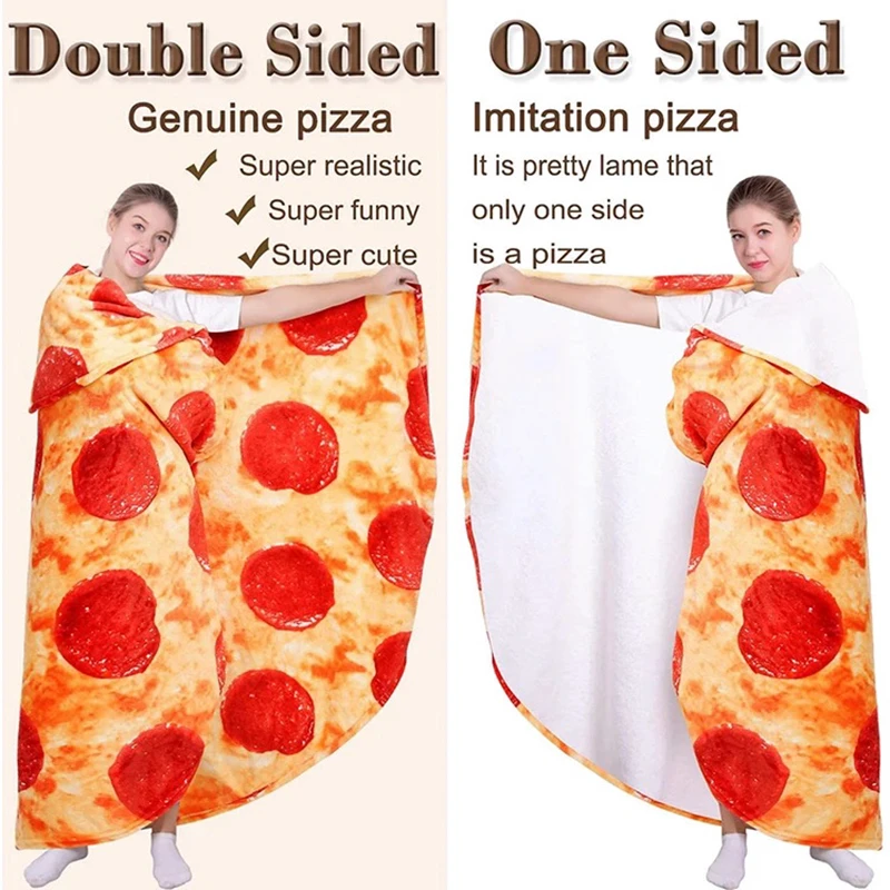 Custom Manufacturers Wholesale 100 Polyester Pizza Flannel Blankets Soft Burrito Tortilla