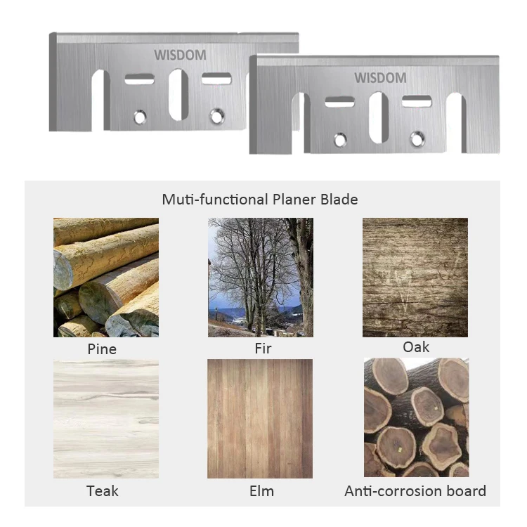 WISDOM Power Tools Spare Parts 1900B Planer Blade HSS/TCT 82x29x3mm Planer Knife for Electric Planer