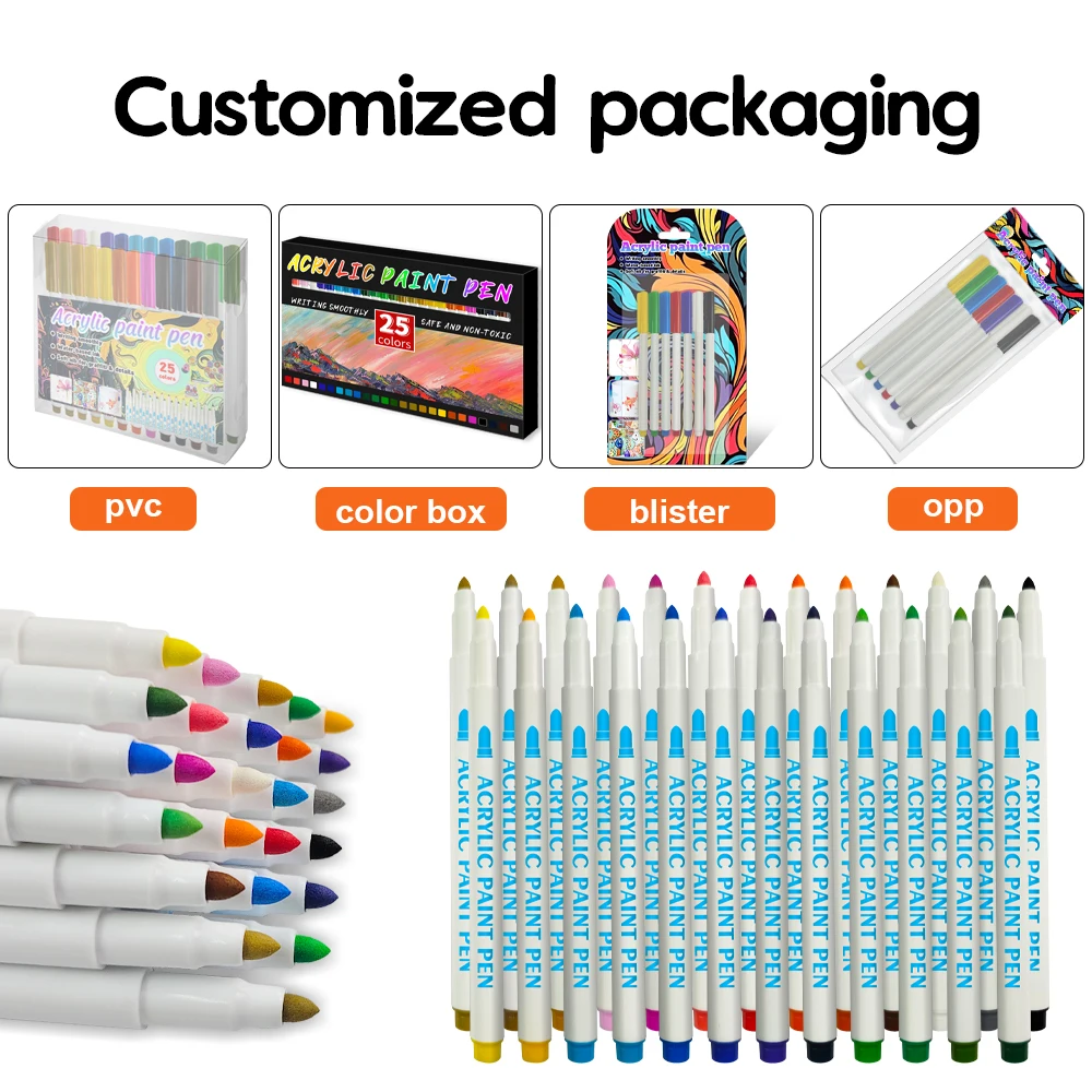 KHY 2023 USA Market Hot Sale Write Maker for Art Draw Car Toy Lettering Tip Eco Friendly Felt Children Color Acrylic Marker Pen