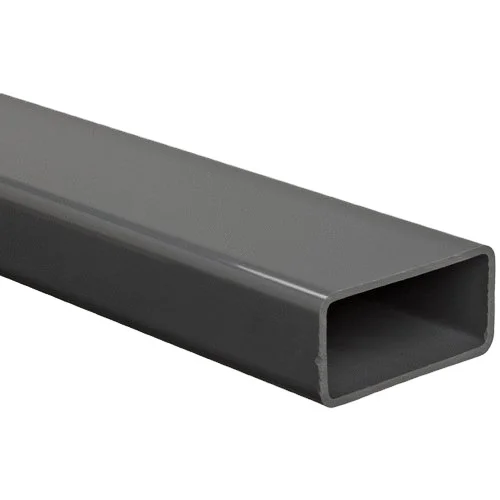 NSF 61 4 X 2 0.098 Wall Gray 48 Length PVC-Hollow Rectangular Bar 