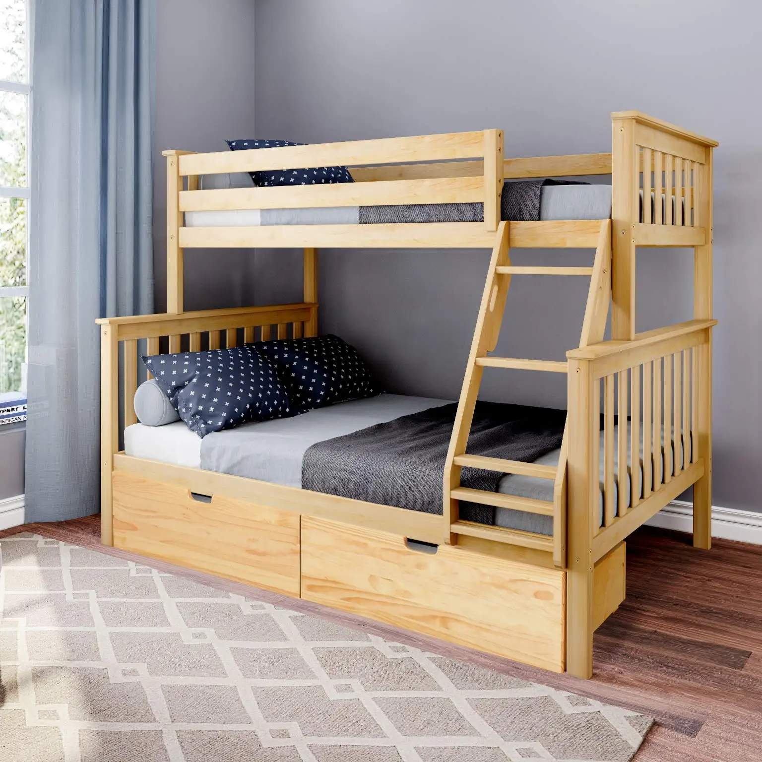 House Modern Bedroom Furniture Children Adults Storage Wood Bunk Bed ...