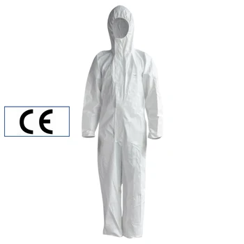 Manufacturer PP PE SMS EN14126 safety coveralls medical disposable protective coveralls ppe suit