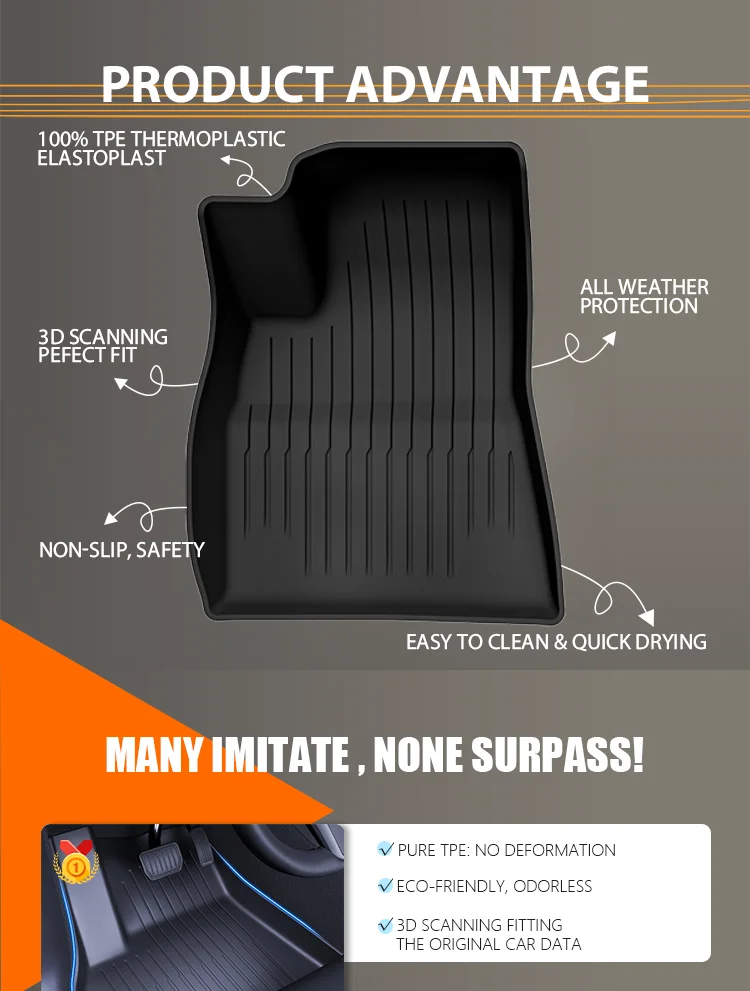 Factory Supply All Weather 3d Tpe Car Mats For Lixiang L9 L8 L7 Highly