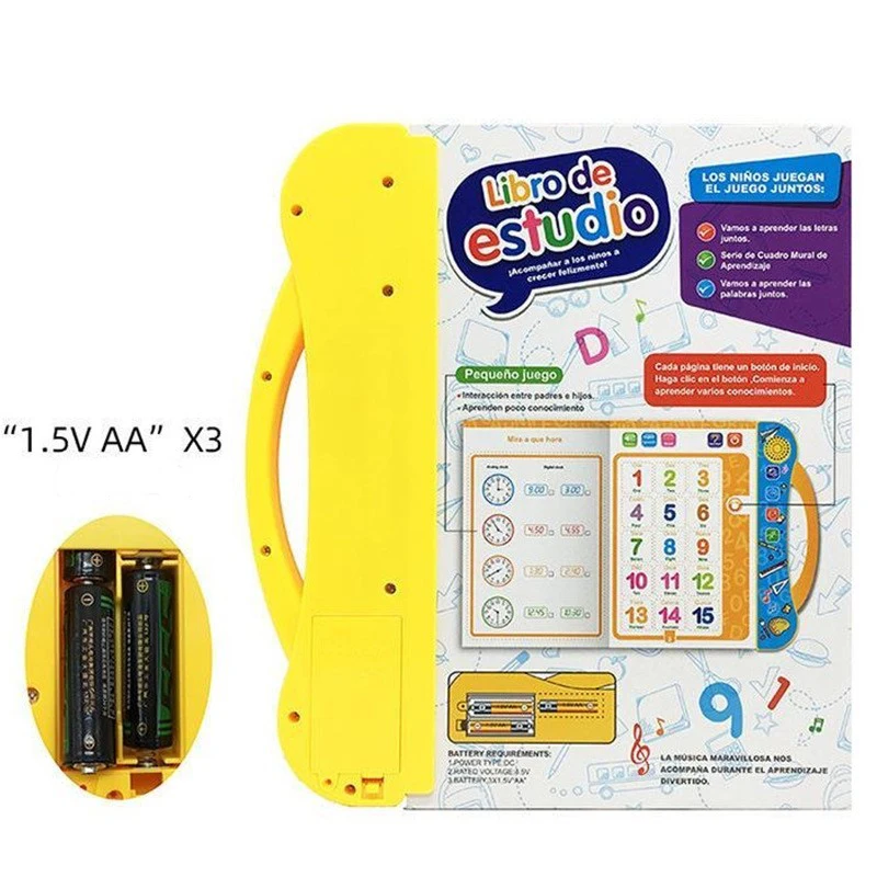 English Spanish Reading Book Educational Toy Learning Book Kids E-book