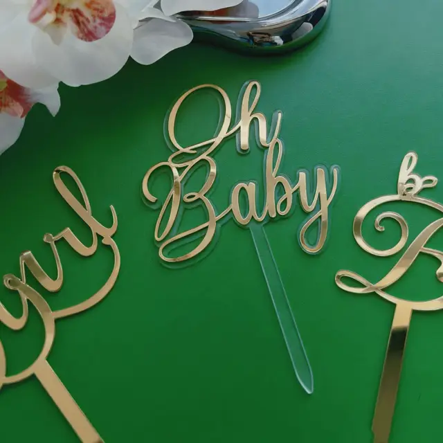 Baby Cake Decoration for One-year-old Party Setup Supplies Oh Baby Cake Accessories Toppers for Cakes