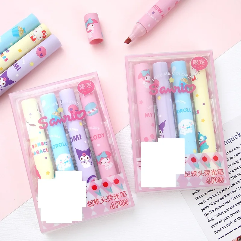 Kawaii Sanrio Fluorescent Pen Kt Kuromi My Melody Cinnamoroll Gifts ...