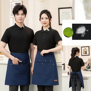 2026 New Design Canvas Adjustable Strap Apron Heavy-duty Canvas Material Reinforced Stitching Multiple Utility Pockets Apron