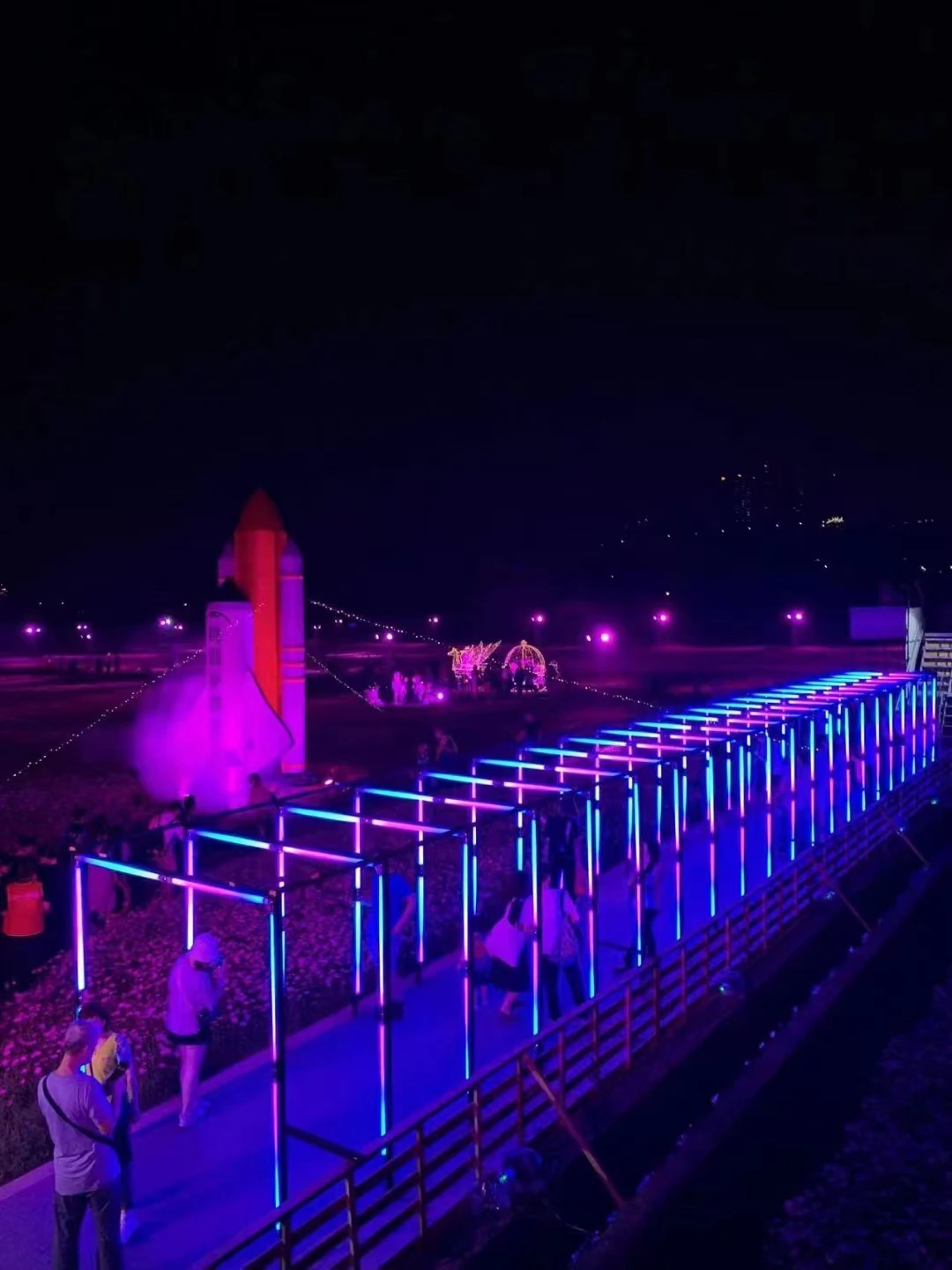 LED Tunnel Entrance Corridor Lighting with DJ Bar RGB Stage Lights