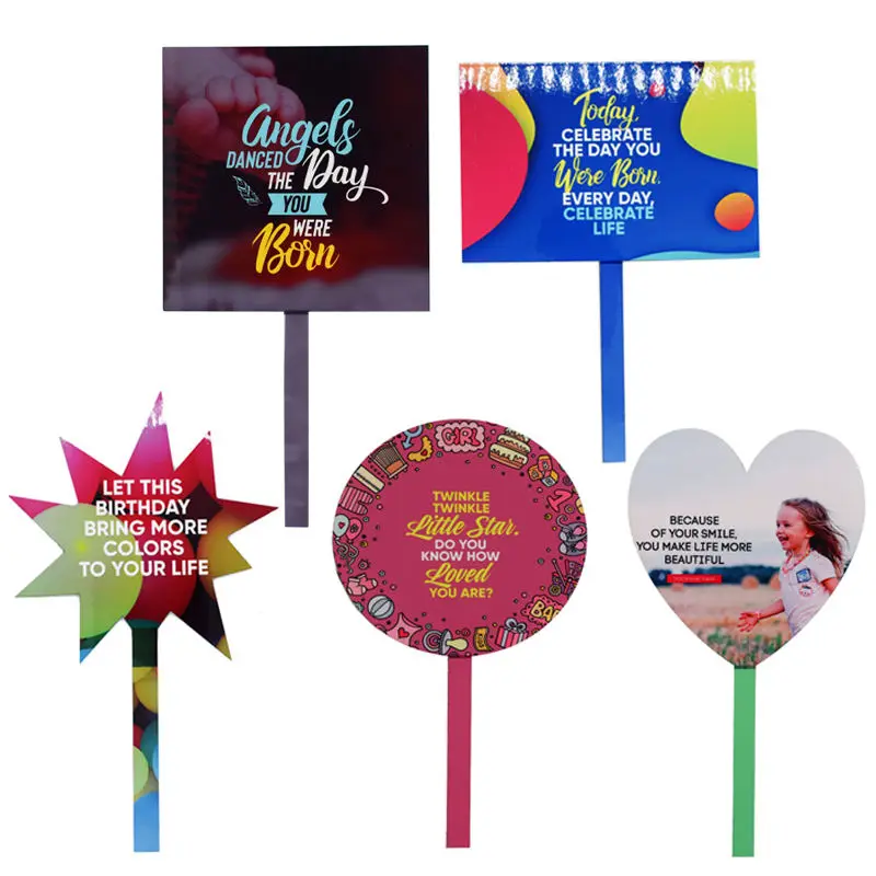 Sublimation MDF Cake Topper Blanks for Custom Wedding Engagement Birthday Graduation Anniversary