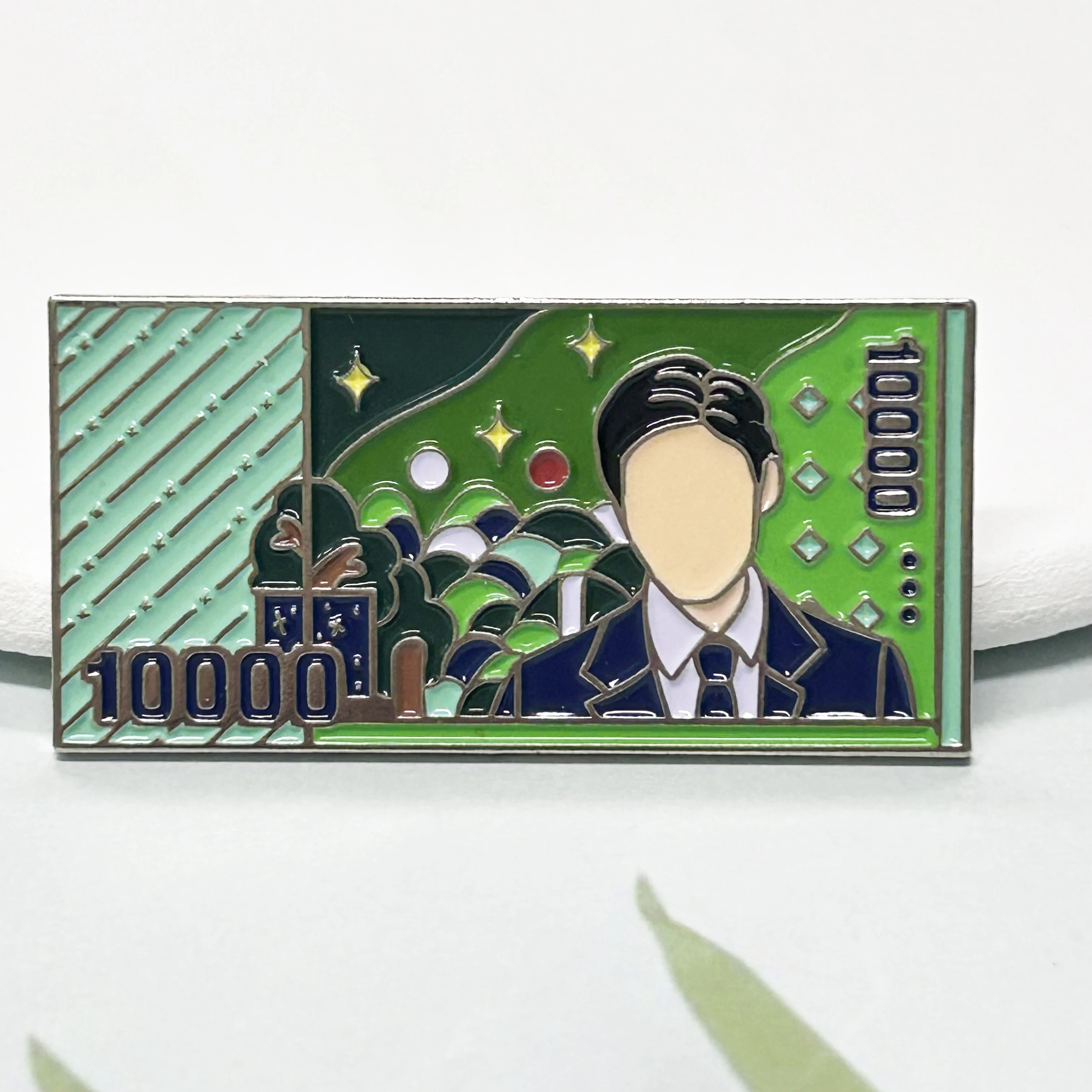 Kunshan professional badge factory enamel pin custom banknote pattern soft enamel pin factory